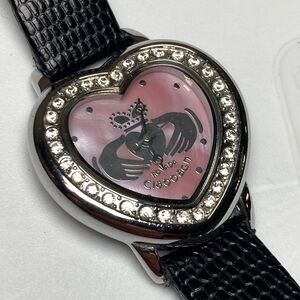 Rovada Claddagh Watch Women Silver Tone Heart pink Dial New Battery leather band